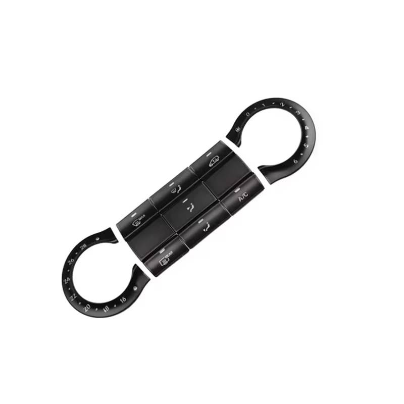 CEWSUIO Kompatibel Mit Benz Für GLA X156 2015 2016 2017 2018 2019 Mittelkonsole Klimaanlage Tasten Zieraufkleber Auto-Styling Auto-Aufkleber Knöpfe(Black) von CEWSUIO