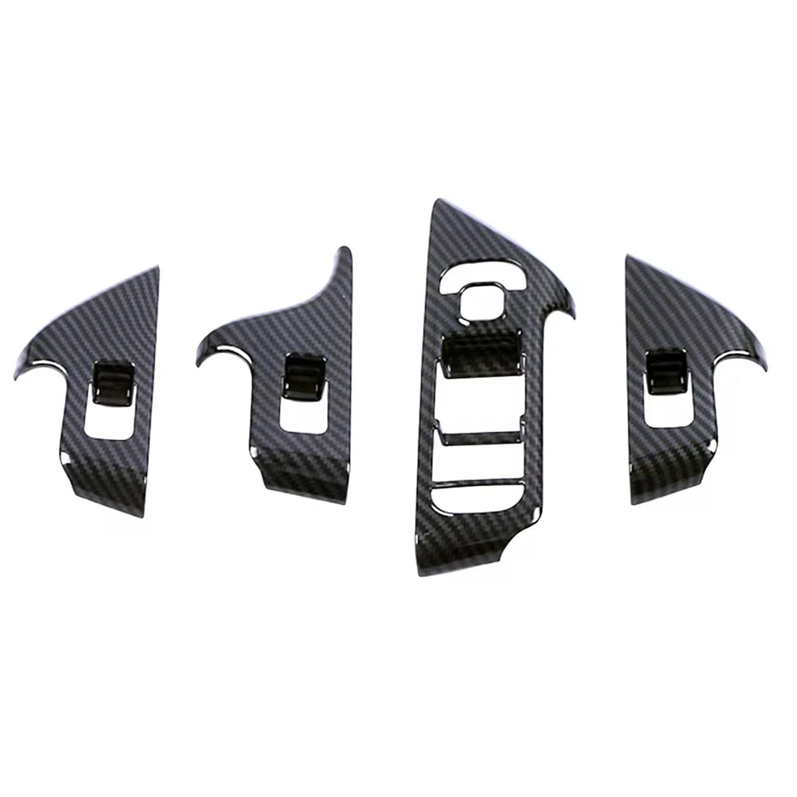 CEWSUIO Kompatibel Mit Benz Für GLB-Klasse X247 2020 2021 2022 Autoglas-Fensterheberschalter-Knopffeldabdeckung Verkleidung Kohlefaseraufkleber Auto-Aufkleber Knöpfe(Black) von CEWSUIO