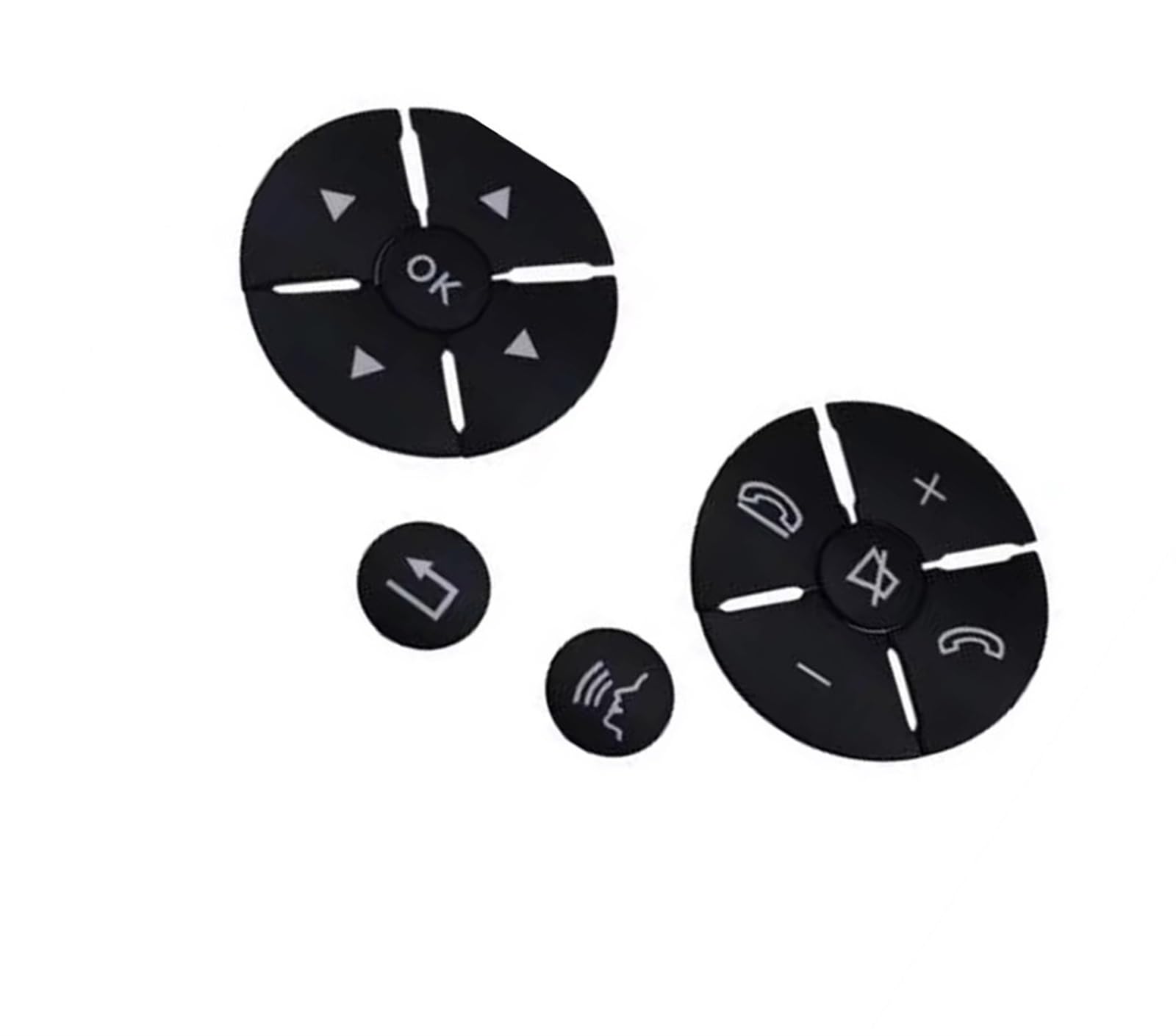 CEWSUIO Kompatibel Mit Benz Für S W221 2008 2009 2010 2011 2012 Chrom Auto Lenkrad Knopf Schalter Zierabdeckung Aufkleber Auto-Aufkleber Knöpfe(Black) von CEWSUIO