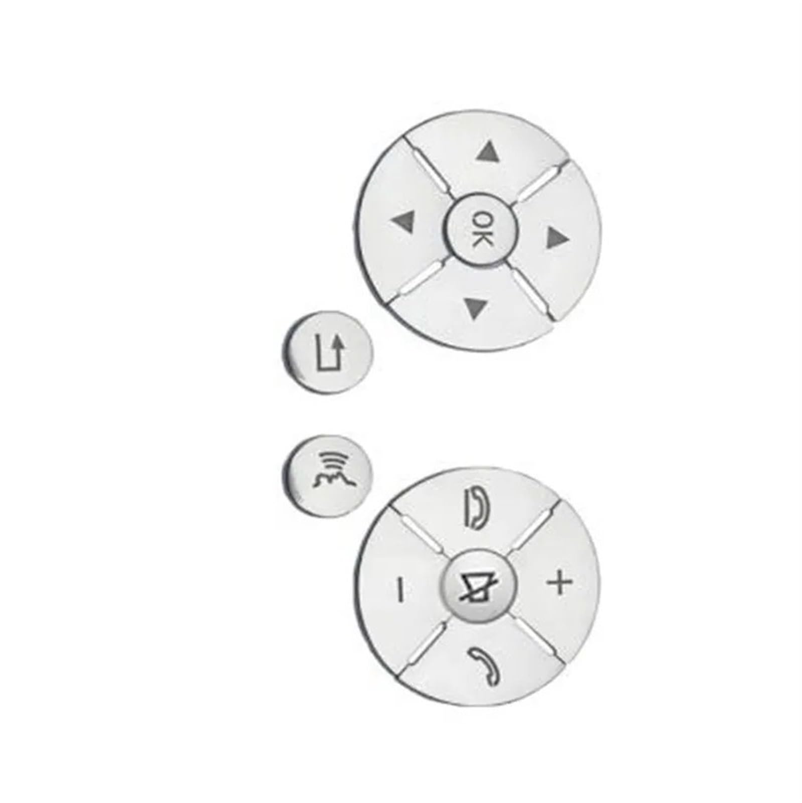 CEWSUIO Kompatibel Mit Benz Für S W221 2008 2009 2010 2011 2012 Chrom Auto Lenkrad Knopf Schalter Zierabdeckung Aufkleber Auto-Aufkleber Knöpfe(Silver) von CEWSUIO