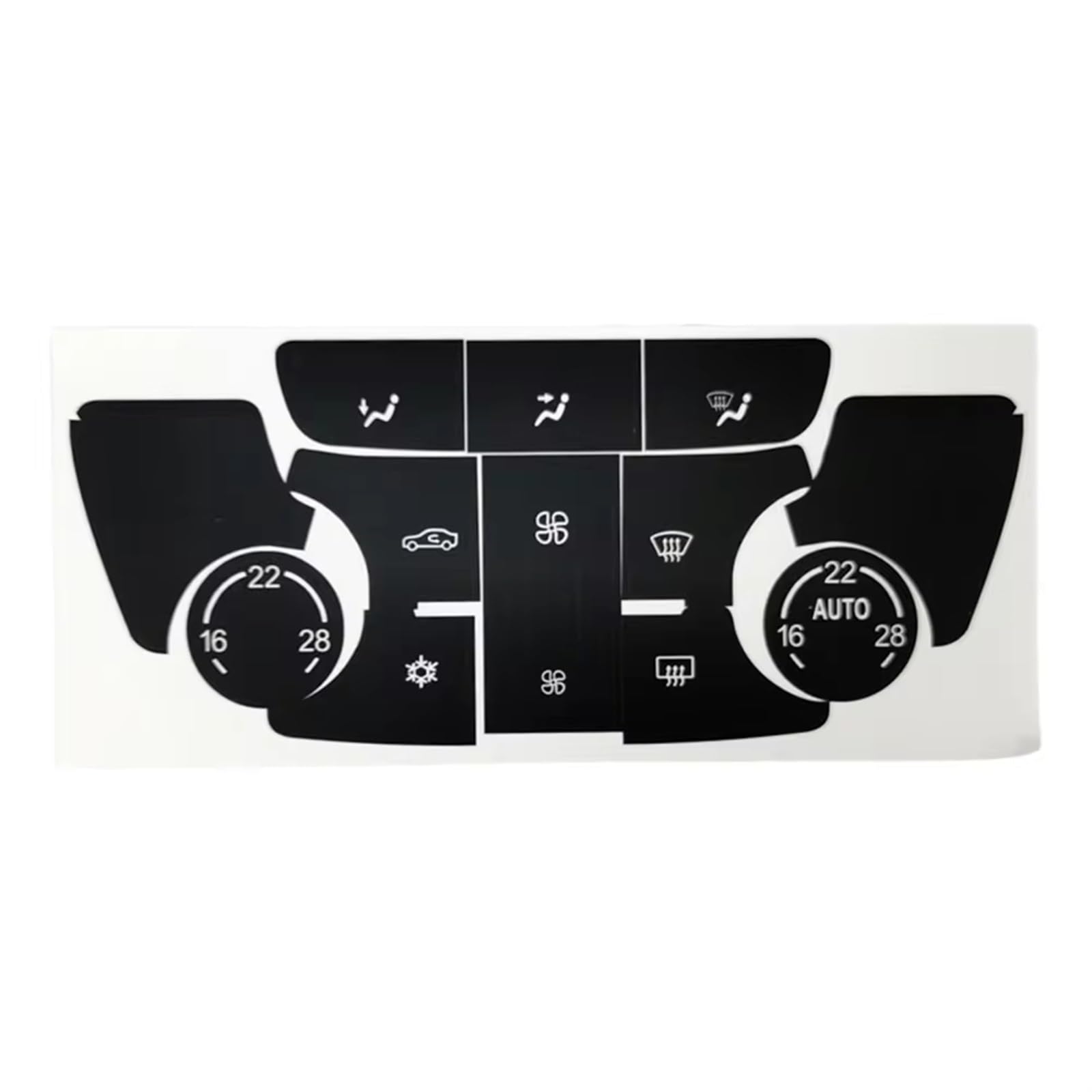 CEWSUIO Kompatibel Mit Buick Für Verano Für Encore Klimaanlage Klimasteuerung Schwarzer Knopf Reparatur Aufkleber Aufkleber Set Auto Auto-Aufkleber Knöpfe(B) von CEWSUIO