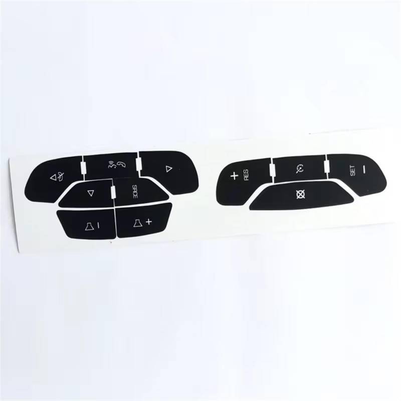 CEWSUIO Kompatibel Mit Chevrolet Für Silverado Für 1500 2500 3500 2007-2014 Autoaufkleber Auto Lenkradknopf Reparaturaufkleber Kit Abziehbilder Auto-Aufkleber Knöpfe von CEWSUIO