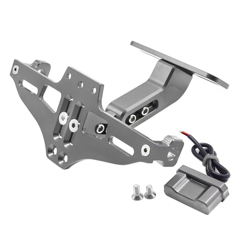 CEWSUIO Kompatibel Mit Ducati Für Monster937 Für Monster 937 SP 2021 2022 2023 2024 CNC-Motorrad-Hinterrad-Kennzeichenhalterung Halter Blinker Kennzeichenhalter Motorrad(Yellow) von CEWSUIO