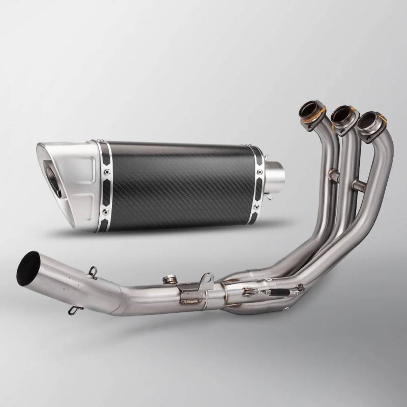 CEWSUIO Kompatibel Mit FZ09 Für XS900R 2021 2022 2023 2024 Motorradzubehör Motorradauspuffrohr Modifizieren Front Link Pipe Schalldämpfer Auspuff Motorrad Auspuffrohr(C 2021-2023) von CEWSUIO