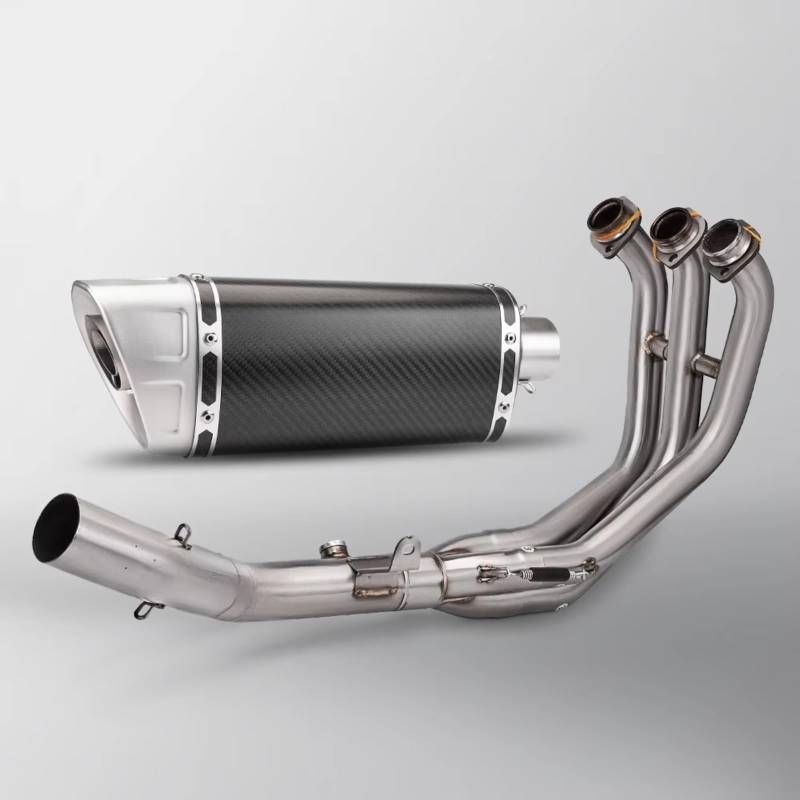 CEWSUIO Kompatibel Mit FZ09 Für XS900R 2021 2022 2023 2024 Motorradzubehör Motorradauspuffrohr Modifizieren Front Link Pipe Schalldämpfer Auspuff Motorrad Auspuffrohr(F 2024) von CEWSUIO