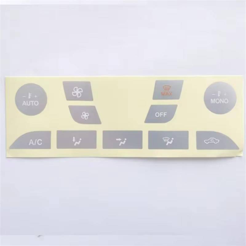 CEWSUIO Kompatibel Mit Ford Für Focus 1999–2003 2004 2005 Autoaufkleber Autoinnenraum-Knopf-Reparaturaufkleber Abziehbilder Ersatz-Set Auto-Aufkleber Knöpfe(Silver) von CEWSUIO