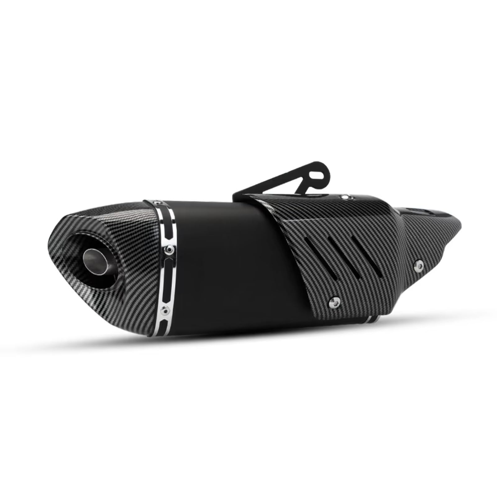 CEWSUIO Kompatibel Mit Für ER6F-Motorradauspuffrohr. Universal-51-mm-Motorradauspuff Mit Schrägem Dreieck-Schalldämpfer. Motorrad Auspuffrohr(B) von CEWSUIO
