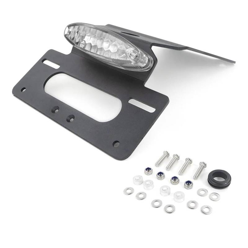 CEWSUIO Kompatibel Mit Für KLR650 2022-2024 Motorrad-Heckkotflügel-Eliminierungskit, Kennzeichenhalterungsrahmen Kennzeichenhalter Motorrad(Clear) von CEWSUIO