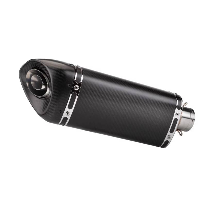 CEWSUIO Kompatibel Mit Für NINJA650 Motorrad-Schalldämpfer-Auspuffrohr, 51 Mm, Universeller Motorrad-Auspuff, Modifiziertes Endrohr, Schräger Dreieck-Schalldämpfer Motorrad Auspuffrohr(D) von CEWSUIO