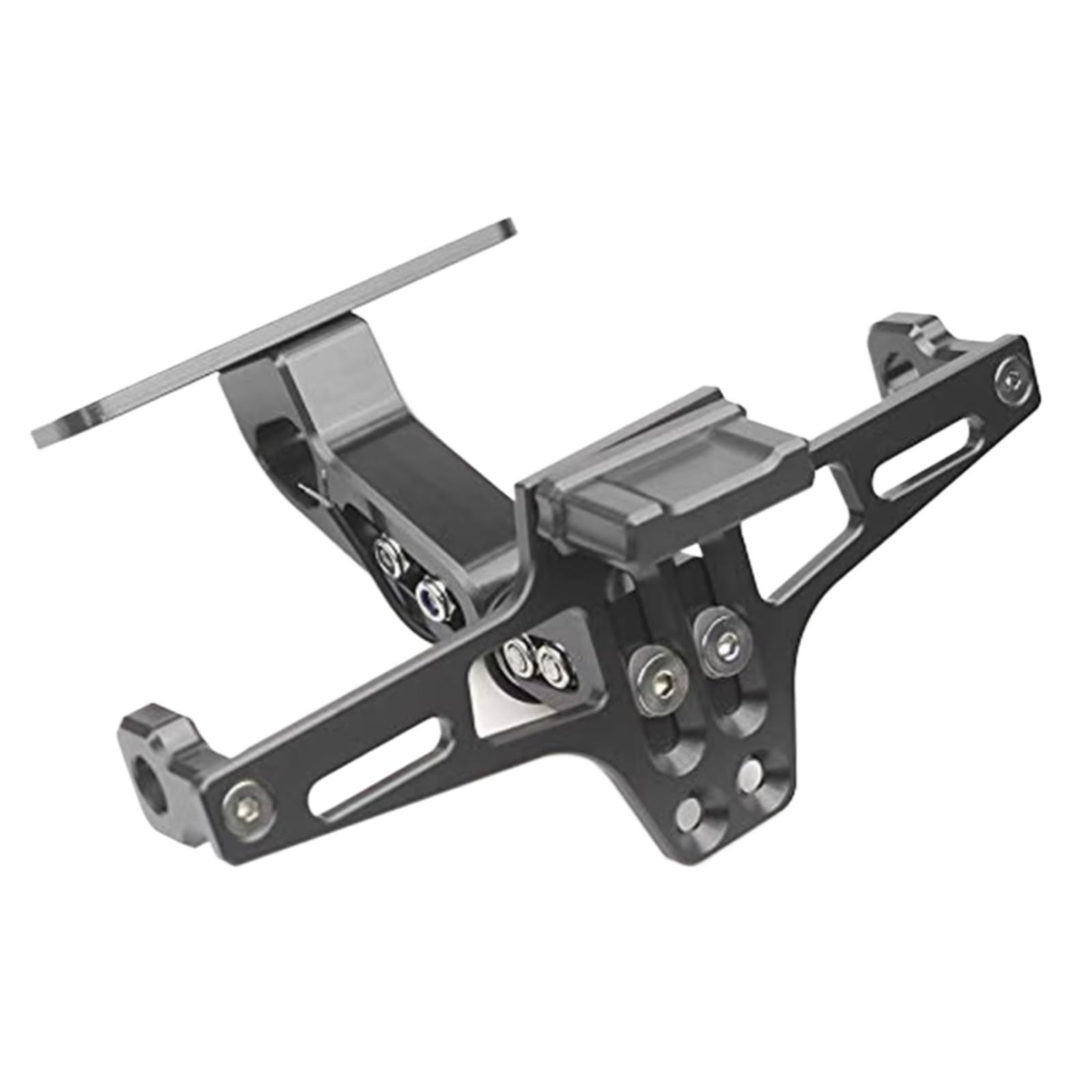 CEWSUIO Kompatibel Mit Für Ninja Für 250R 300 ER6 650 1000 Für ZX6 ZX7 Für ZX9 Für ZX10 Für ZX12 Für ZX14. Rahmen Für Die Hintere Kennzeichenhalterung Kennzeichenhalter Motorrad(Gray) von CEWSUIO