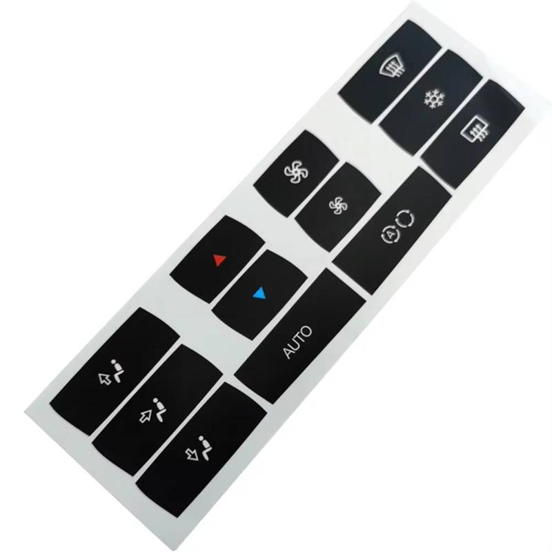 CEWSUIO Kompatibel Mit Für X3 E83 2003 2004 2005 2006 2007 2008–2010 Klimareglerknopf-Overlay-Aufkleber Reparaturset Autoinnenraum Auto-Aufkleber Knöpfe von CEWSUIO