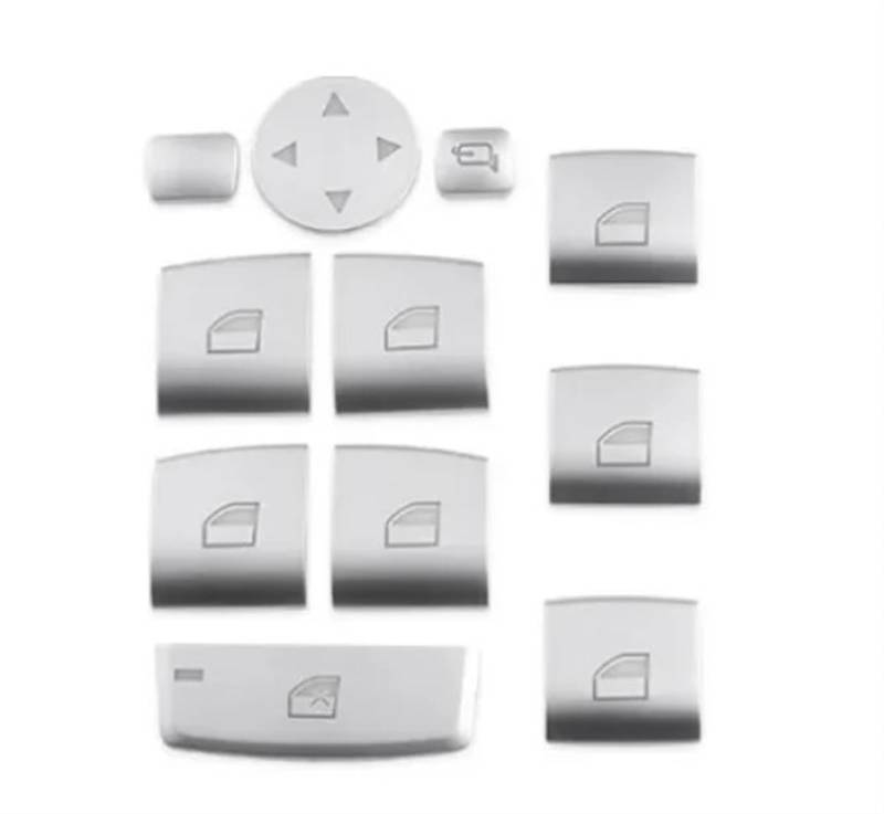 CEWSUIO Kompatibel Mit Für X5 F15 F85 2014–2015 2016 2017 Für X6 F16 F86 2015 2016 2017 Autofensterheberschalter-Tastenabdeckung Zieraufkleber Auto-Aufkleber Knöpfe(A) von CEWSUIO