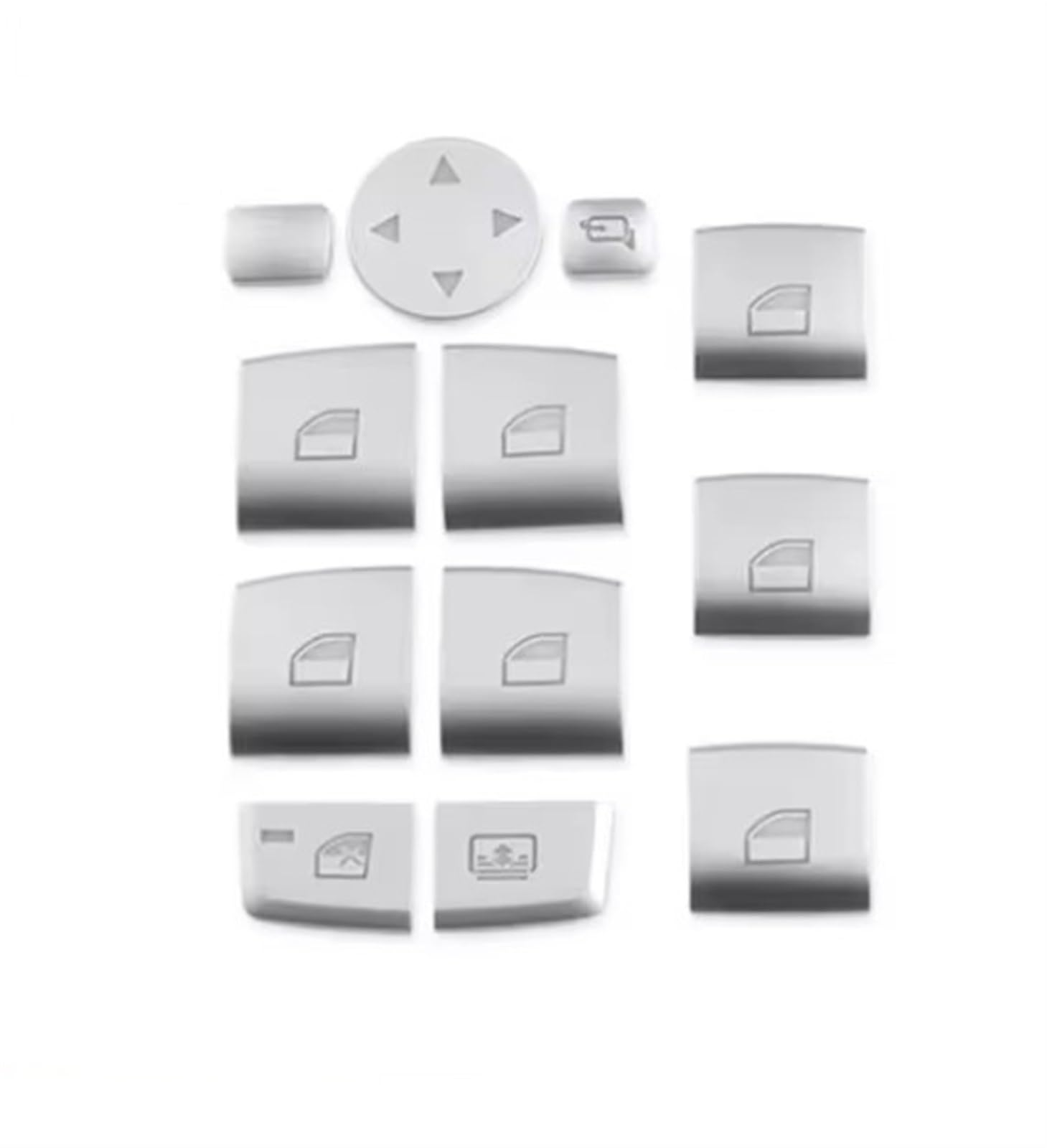 CEWSUIO Kompatibel Mit Für X5 F15 F85 2014–2015 2016 2017 Für X6 F16 F86 2015 2016 2017 Autofensterheberschalter-Tastenabdeckung Zieraufkleber Auto-Aufkleber Knöpfe(B) von CEWSUIO
