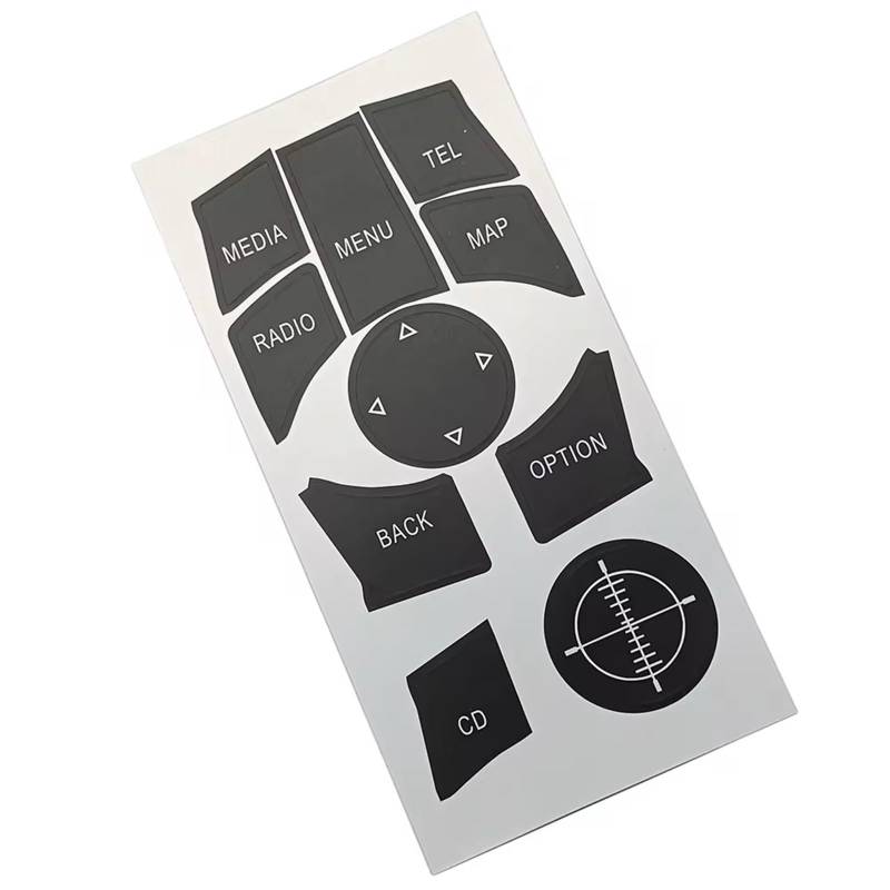 CEWSUIO Kompatibel Mit Für X6 E71 E72 2010–2015, Auto-Mittelkonsole, Multimedia-CD Für Radio, Menü, Telefon, Karte, Schalter, Knopf, Aufkleber Auto-Aufkleber Knöpfe von CEWSUIO