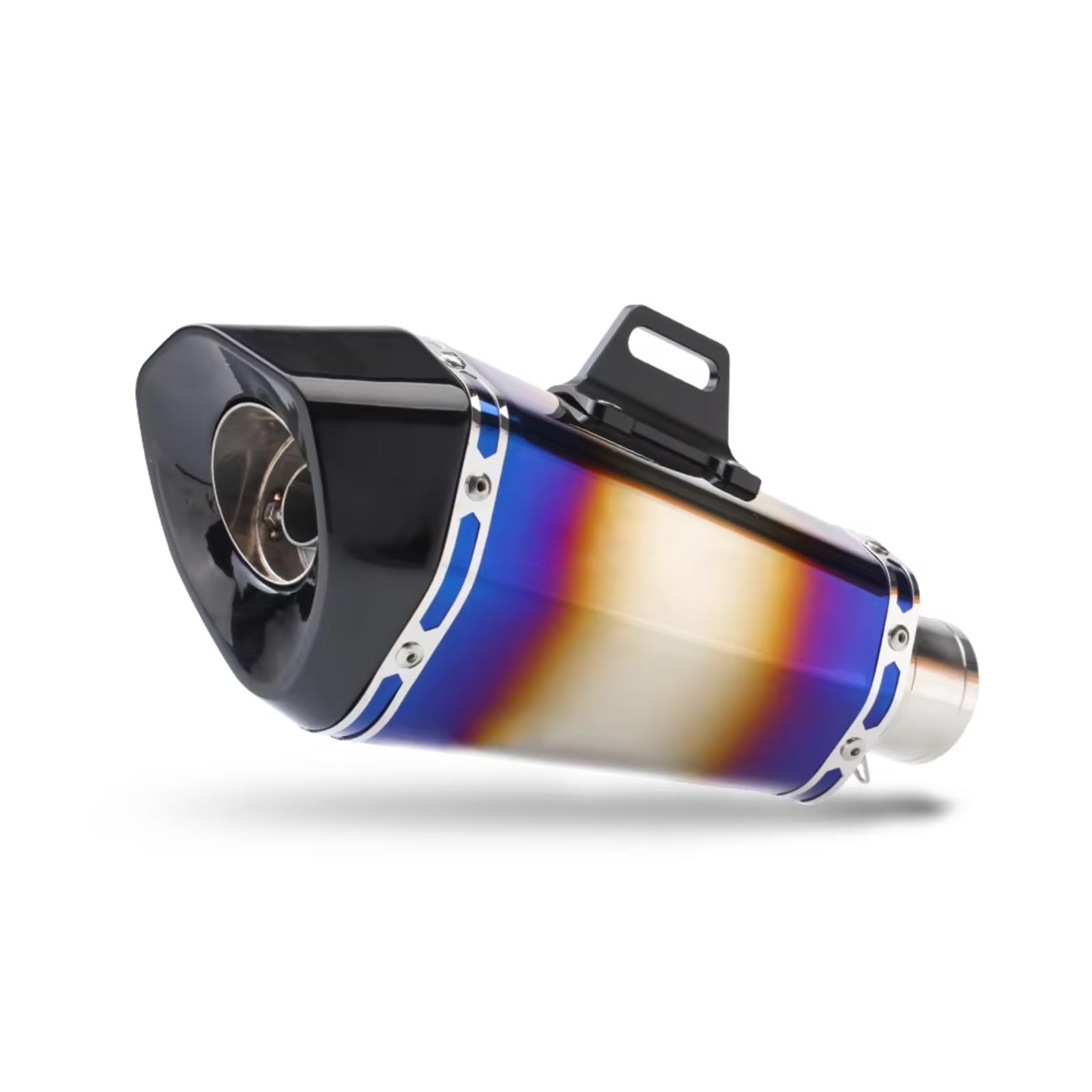 CEWSUIO Kompatibel Mit Für Z400 Für ZX4R, 51 Mm Universal-Schalldämpfer, Auspuffrohr, Motorradauspuff, Großer Kegel, Sechskant-Schalldämpfer Motorrad Auspuffrohr(E) von CEWSUIO
