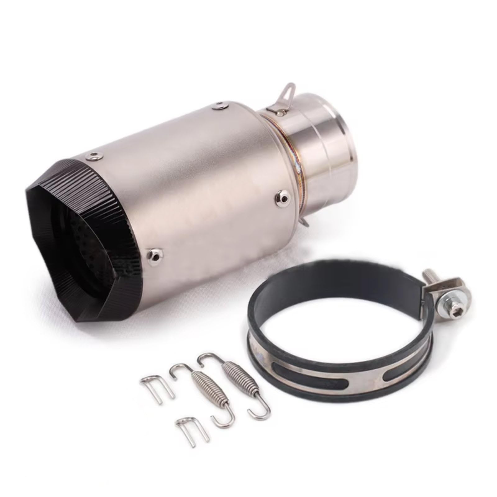CEWSUIO Kompatibel Mit Für Z900 Für FZ6 60MM Slip On Universal Motorrad GP Auspuff DB Killer Schalldämpfer Motorrad Auspuffrohr(Type A) von CEWSUIO