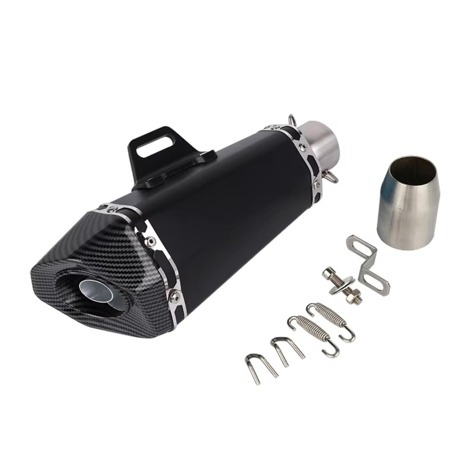 CEWSUIO Kompatibel Mit Für Z900 Für ZX6R Für ZX10 Universal 36–51 Mm Motorradauspuff Mit Dbkiller-Aufkleber-Schalldämpfer Motorrad Auspuffrohr(Type A) von CEWSUIO