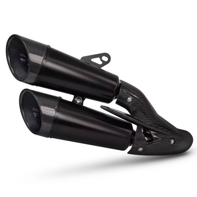 CEWSUIO Kompatibel Mit Für Zx25r Für Zx25rr 2020 2021 2022 2023 2024 2025 Motorrad-Slip-On-Doppelrohr-Auspuff-Kit Modifiziertes Auspuffrohr Motorrad Auspuffrohr von CEWSUIO