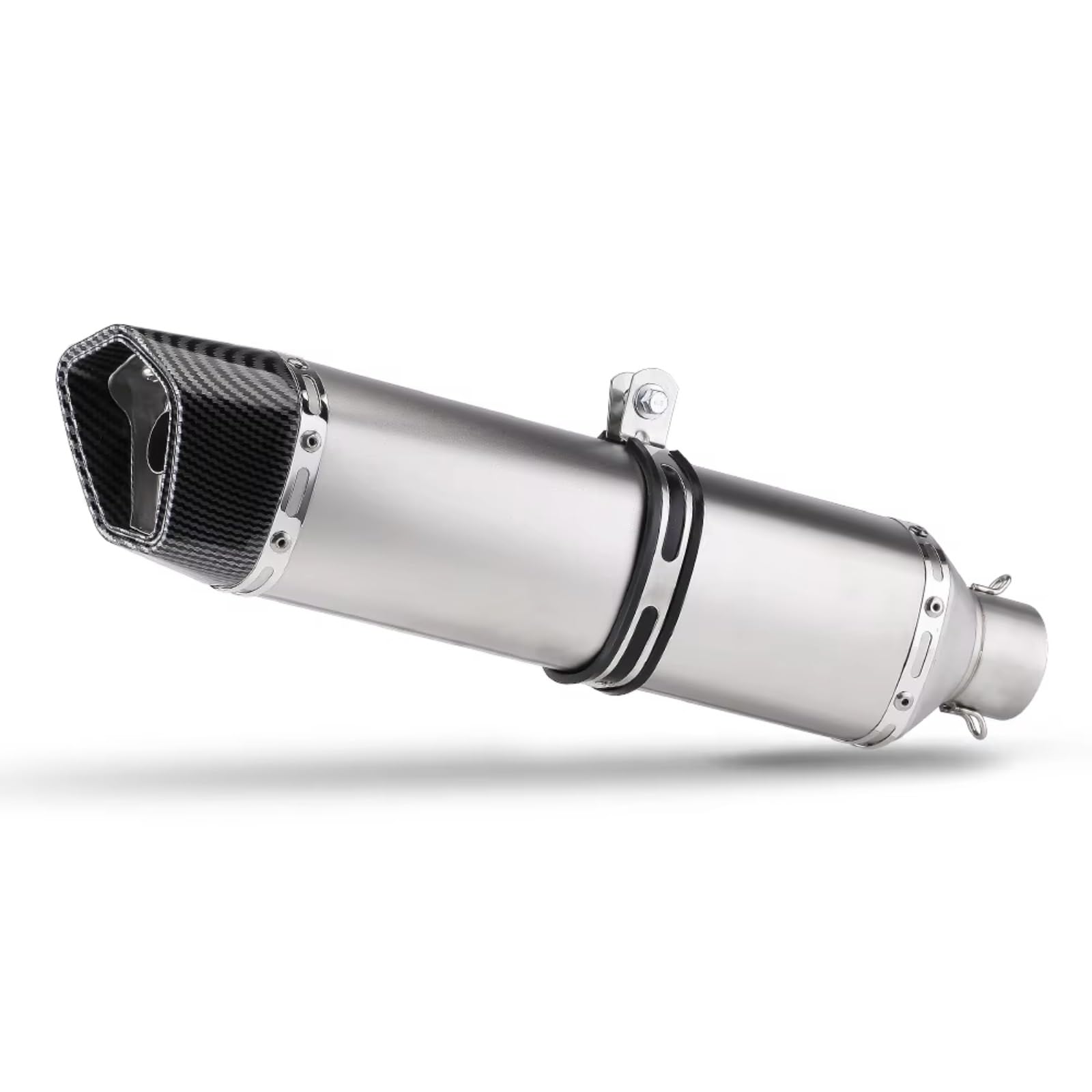 CEWSUIO Kompatibel Mit G310GS Motorrad Modifizierter Auspuffschalldämpfer 51mm Motorradauspuffrohr Modifizierter Schalldämpfer Langer Stil Motorrad Auspuffrohr(A) von CEWSUIO