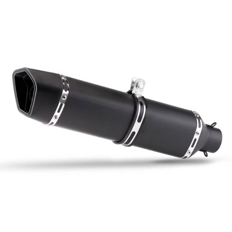 CEWSUIO Kompatibel Mit G310GS Motorrad Modifizierter Auspuffschalldämpfer 51mm Motorradauspuffrohr Modifizierter Schalldämpfer Langer Stil Motorrad Auspuffrohr(B) von CEWSUIO