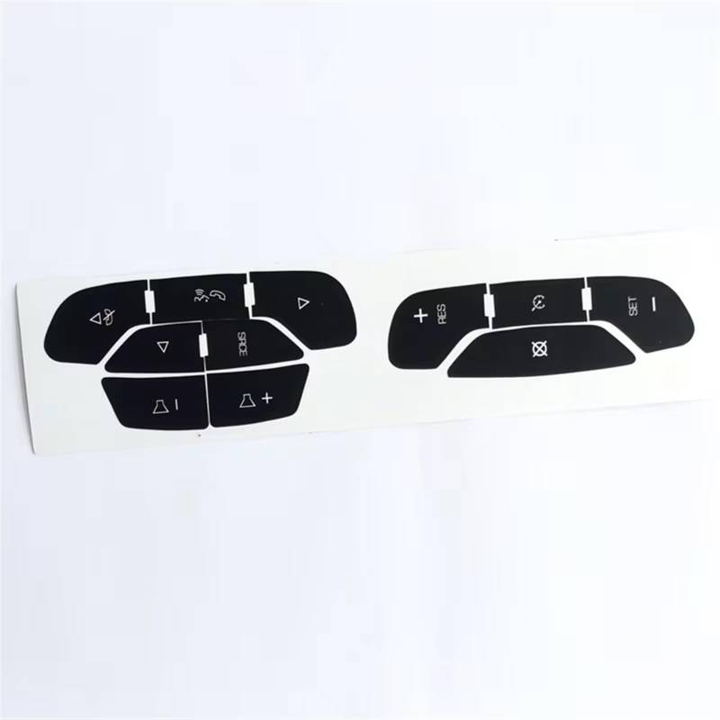 CEWSUIO Kompatibel Mit GMC Für Sierra Für 1500 2500 3500 2007-2012 2013 2014 Auto-Lenkrad-Taste Schalter Trim Cover Aufkleber Abziehbilder Reparatur Auto-Aufkleber Knöpfe von CEWSUIO