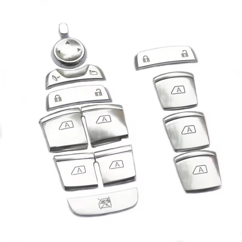 CEWSUIO Kompatibel Mit Infiniti Für Q50 Q50L Q70 QX50 QX60 Autotür-Fenster-Glas-Lift-Knopf-Dekorabdeckung Aufkleberverkleidung Auto-Aufkleber Knöpfe von CEWSUIO