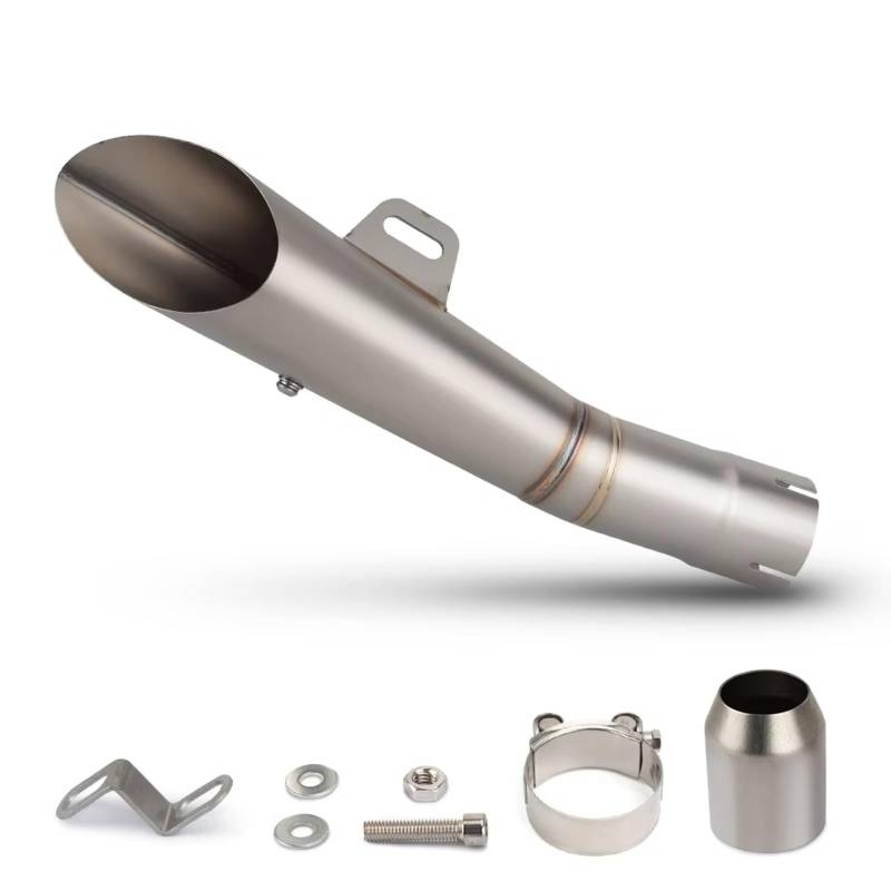 CEWSUIO Kompatibel Mit MT07 Für R3 Für R6 51MM Motorradzubehör Rohr Universal Motorrad Modify Auspuff Endrohr Schalldämpfer Motorrad Auspuffrohr(Type B) von CEWSUIO