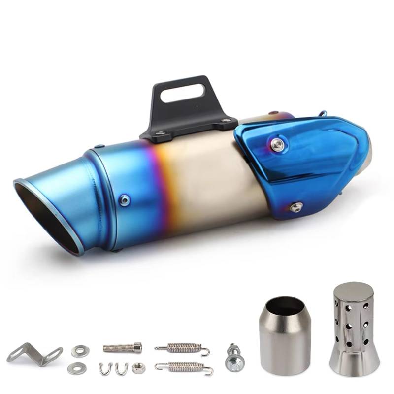 CEWSUIO Kompatibel Mit MT09 Für R6 Für TMAX560 51 Mm Motorrad-Schalldämpfer-Auspuffrohr Universal-Motorrad-Auspuff Modifizierungs-Schalldämpferrohr Motorrad Auspuffrohr(Type A) von CEWSUIO