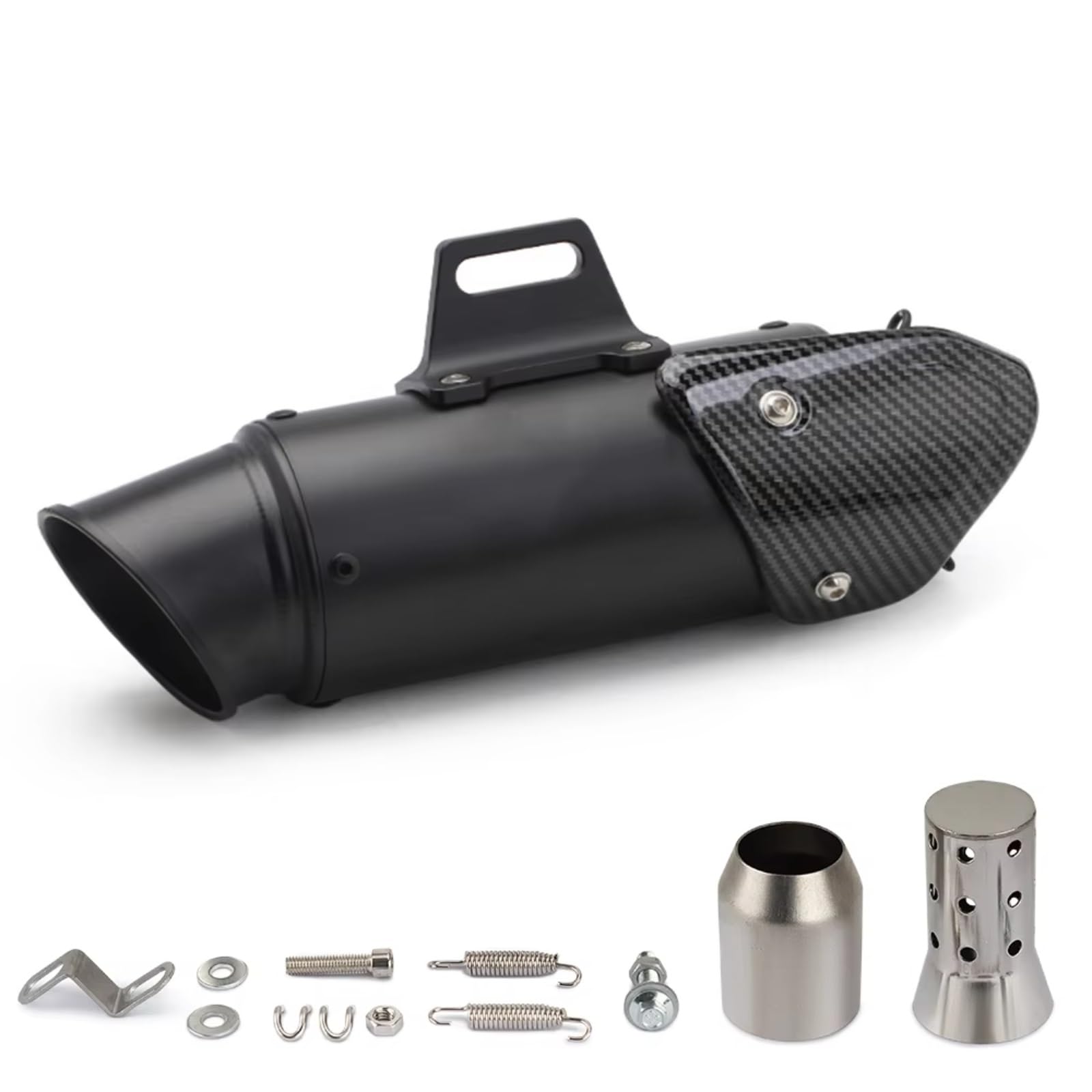 CEWSUIO Kompatibel Mit MT09 Für R6 Für TMAX560 51 Mm Motorrad-Schalldämpfer-Auspuffrohr Universal-Motorrad-Auspuff Modifizierungs-Schalldämpferrohr Motorrad Auspuffrohr(Type B) von CEWSUIO