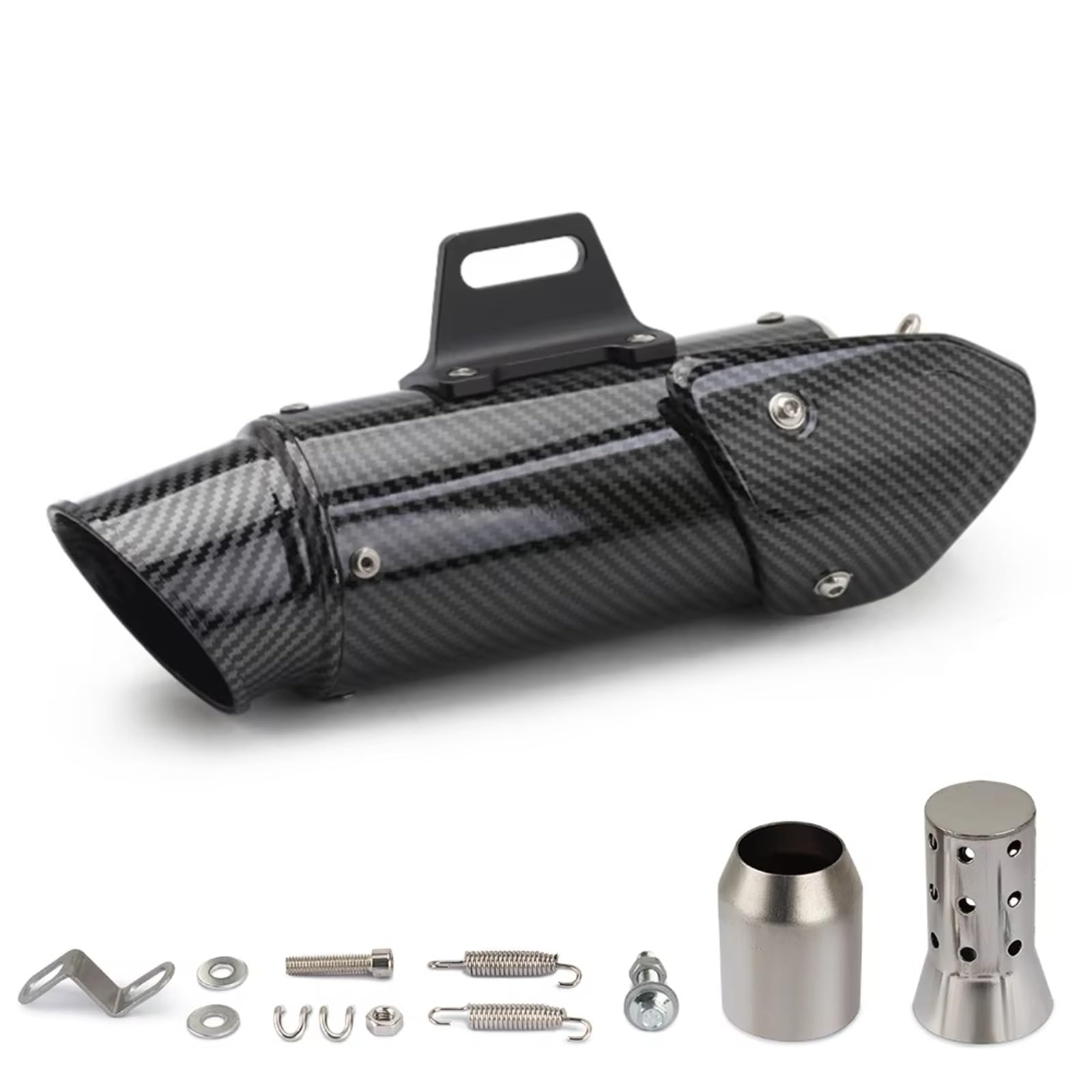 CEWSUIO Kompatibel Mit MT09 Für R6 Für TMAX560 51 Mm Motorrad-Schalldämpfer-Auspuffrohr Universal-Motorrad-Auspuff Modifizierungs-Schalldämpferrohr Motorrad Auspuffrohr(Type D) von CEWSUIO