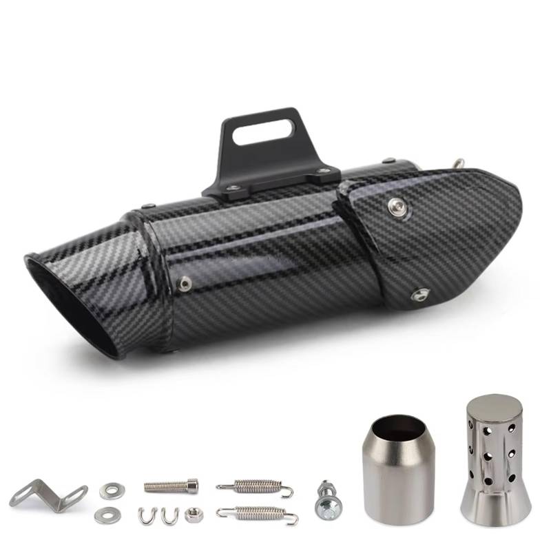 CEWSUIO Kompatibel Mit MT09 Für R6 Für TMAX560 51 Mm Motorrad-Schalldämpfer-Auspuffrohr Universal-Motorrad-Auspuff Modifizierungs-Schalldämpferrohr Motorrad Auspuffrohr(Type D) von CEWSUIO