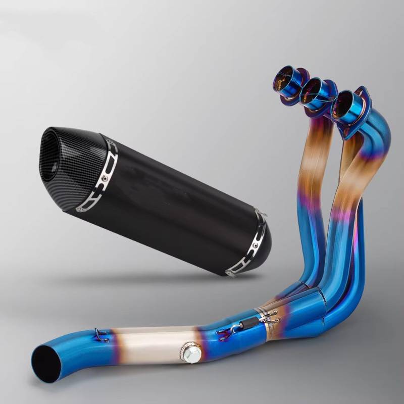 CEWSUIO Kompatibel Mit MT09 Für XSR900 Für FZ09 2014 2015 2016 2017 2018 2019 2020 Motorradauspuff Front Link Pipe Schalldämpfer Modifiziert Motorrad Auspuffrohr(G) von CEWSUIO