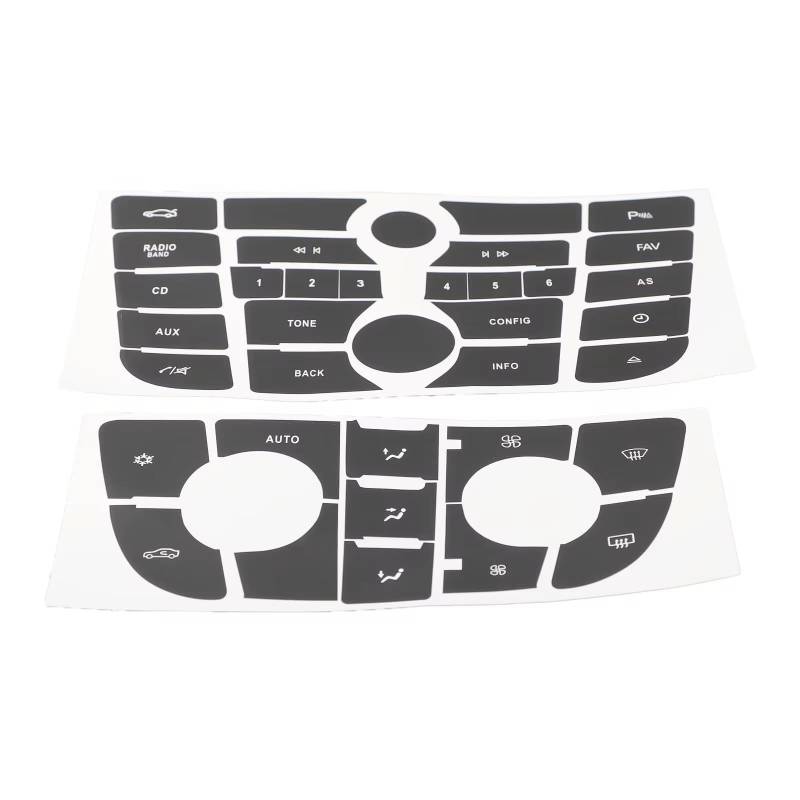 CEWSUIO Kompatibel Mit Opel Für GTC 2009 2010 2011 2012–2015, Knopfreparaturaufkleber, Auto-Armaturenbrett-CD Für Radio-Audio-Knopfreparatur Auto-Aufkleber Knöpfe von CEWSUIO