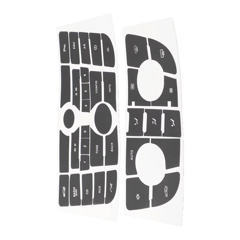 CEWSUIO Kompatibel Mit Opel Für GTC 2009–2013 2014 2015, Knopf-Reparatur-Aufkleber, Auto-Armaturenbrett-CD Für Radio-Knopf-Reparatur Auto-Aufkleber Knöpfe von CEWSUIO
