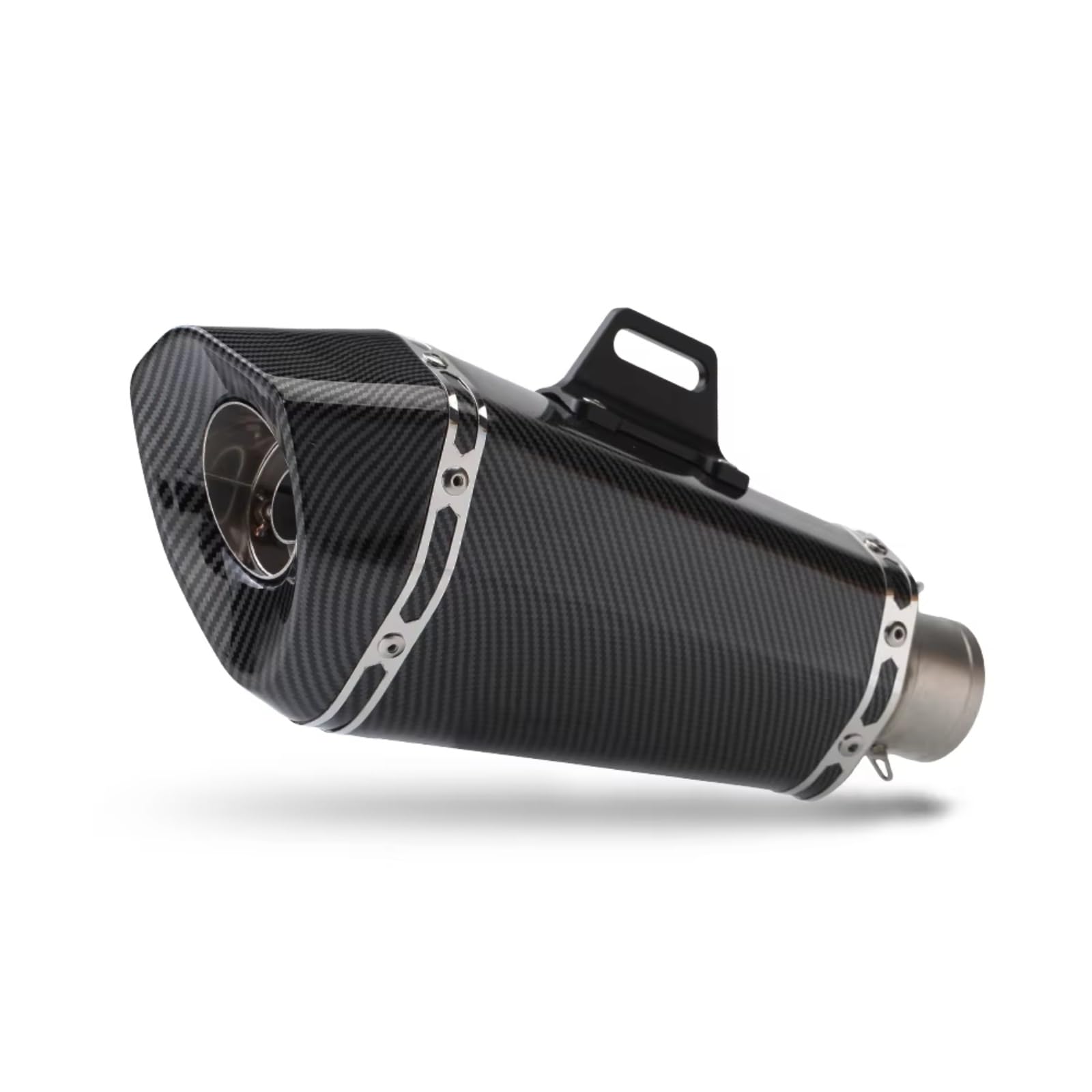 CEWSUIO Kompatibel Mit R25 Für FZ6, 51 Mm, Motorradzubehör, Universal-Schalldämpfer, Auspuffrohr, Motorradauspuff, Modifizierter Großer Kegel, Sechskant-Schalldämpfer Motorrad Auspuffrohr(D) von CEWSUIO