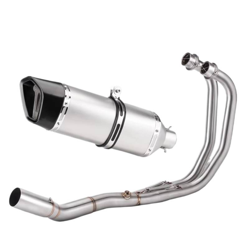 CEWSUIO Kompatibel Mit R25 Für R3 Für MT03 2015 2016 2017 2018 2019 2020 2021 2022 2023 2024 Motorradauspuff Modifizierter Krümmer Frontrohr Slip-On-Schalldämpfer Motorrad Auspuffrohr(C) von CEWSUIO