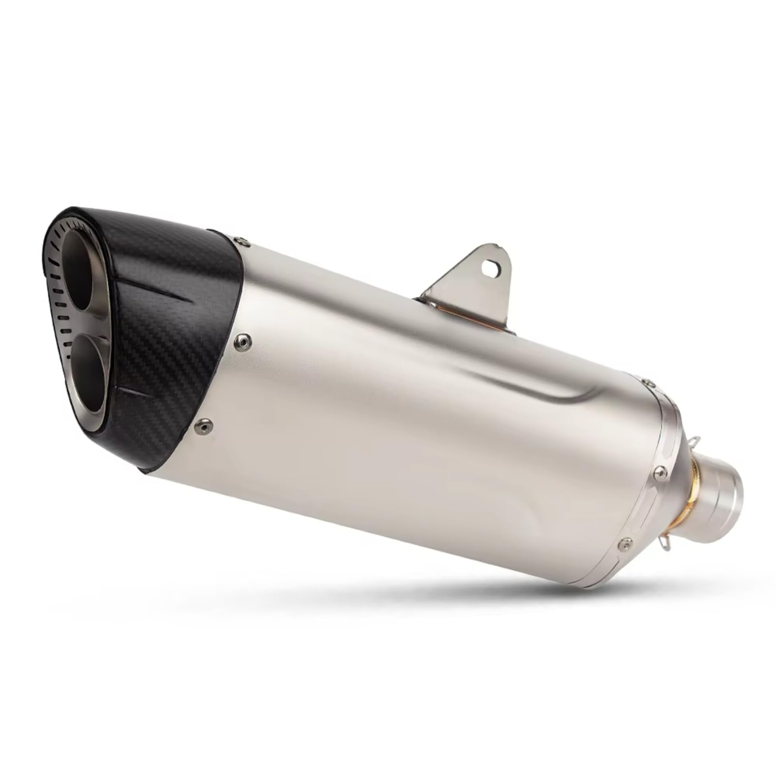 CEWSUIO Kompatibel Mit R3-Motorrad-Schalldämpfer-Auspuffrohr, 51 Mm, Universeller Motorrad-Doppelloch-Auspuffschalldämpfer Mit DB-Killer Motorrad Auspuffrohr(Type A) von CEWSUIO