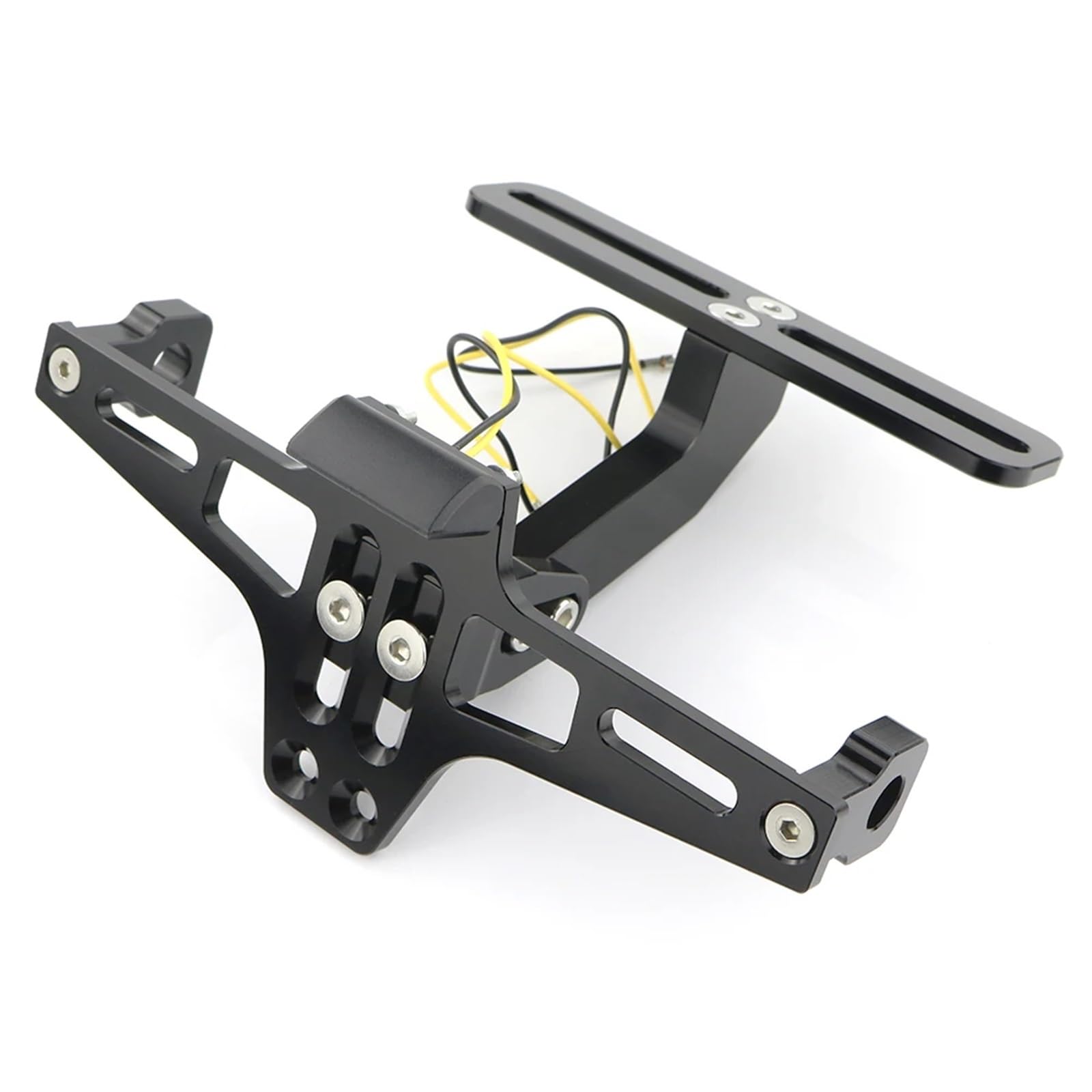 CEWSUIO Kompatibel Mit Suzuki Für Bandit GSF250 1989-2000 Für GSF400 1989-1997 Für GSF600 1995-2004 Motorrad-Kennzeichenhalter Kennzeichenhalter Motorrad(Black) von CEWSUIO