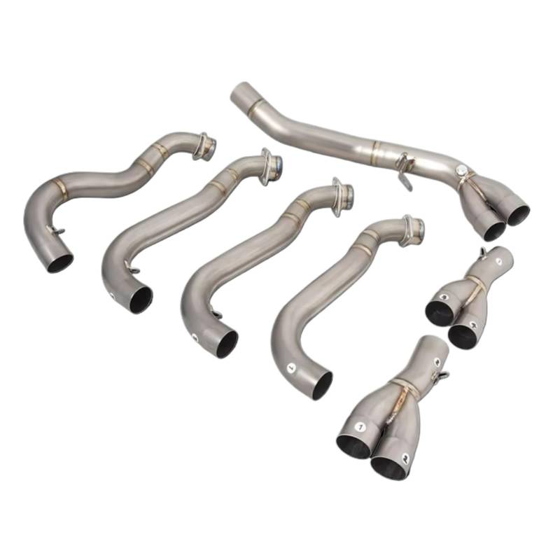 CEWSUIO Kompatibel Mit Suzuki Für GSXR1000 2017–2023 Motorradauspuff Für Fluchtsysteme Slip-On-Front-Link-Rohrdämpfer Motorrad Auspuffrohr von CEWSUIO