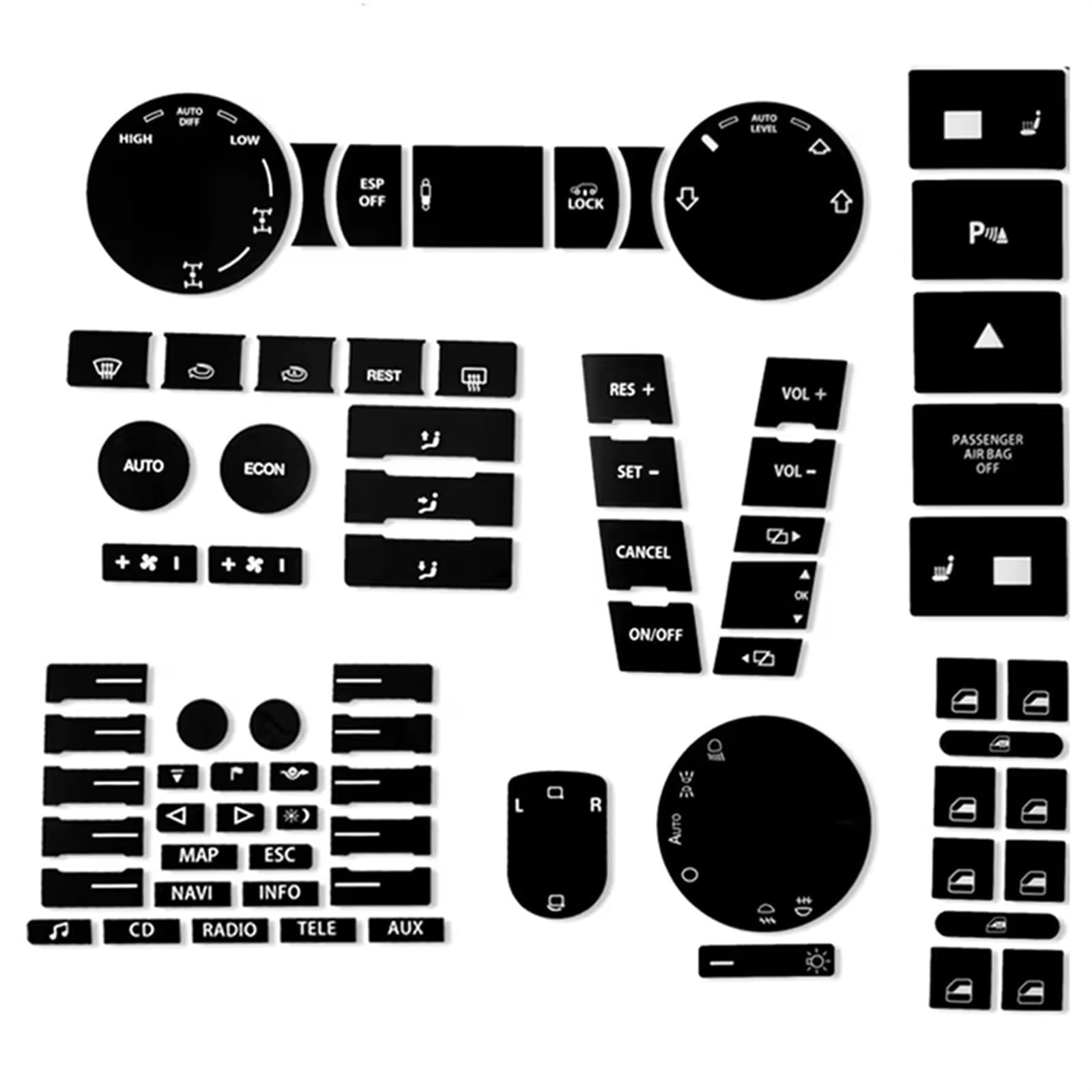 CEWSUIO Kompatibel Mit Touareg 2005 2006 2007 2008 2009 2010, Auto-Reparaturset Für Abgenutzte Knöpfe, Mattschwarz, Aufkleber, 8 Stück Auto-Aufkleber Knöpfe CEWSUIO Kompatibel Mit Touareg 2005 2006 2007 2008 2009 2010, Auto-Reparaturset Für Abgenutzte Knöpfe, Mattschwarz, Aufkleber, 8 Stück Auto-Aufkleber Knöpfe von CEWSUIO
