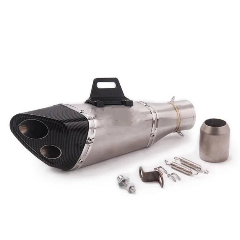 CEWSUIO Kompatibel Mit YZF Für R1 Für R3 51MM Universal-Motorradzubehör Modifiziertes Motorradauspuff-Motorradauspuffrohr Motorrad Auspuffrohr(Type B) von CEWSUIO
