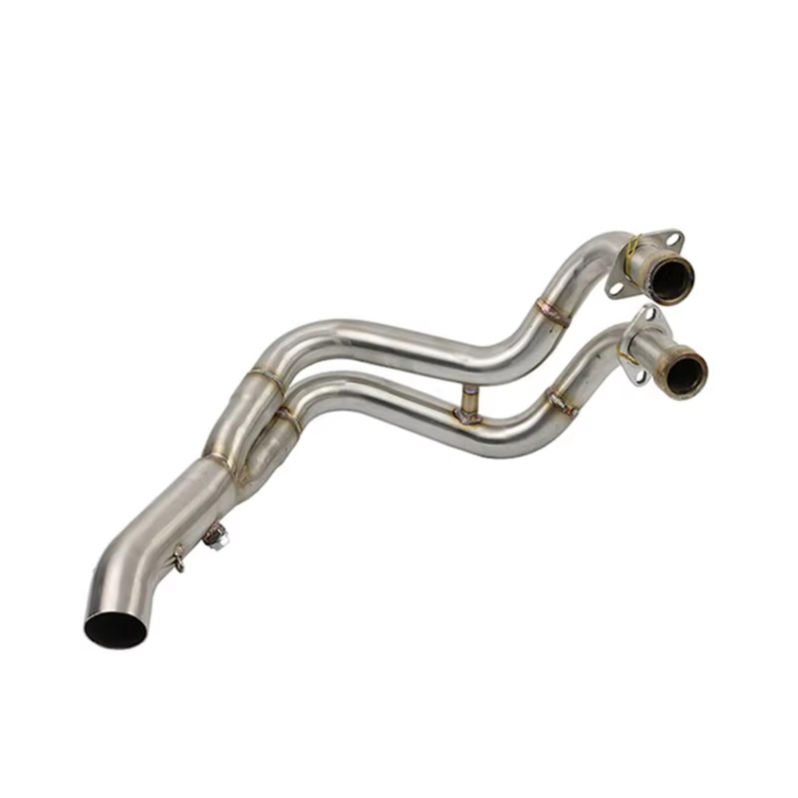 CEWSUIO Kompatibel Mit Yamaha Für MT-07 FZ-07 2014–2023 Motorrad-Vollauspuffsystem Für Tracer-Header Link-Mittelrohrauspuff 51 Mm Schalldämpfer Motorrad Auspuffrohr(Silver) von CEWSUIO