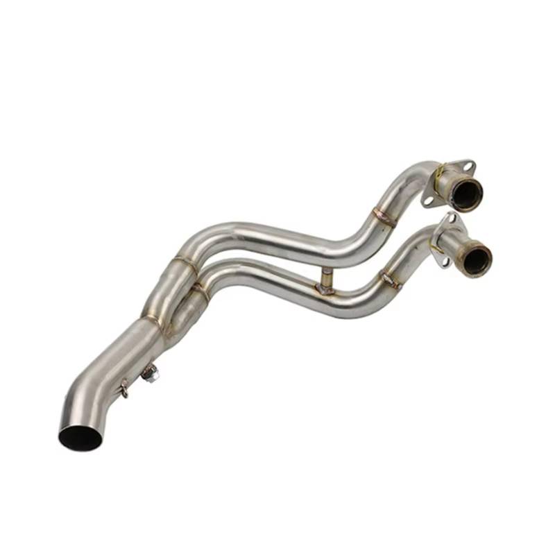 CEWSUIO Kompatibel Mit Yamaha Für MT-07 FZ-07 2014–2023 Motorrad-Vollauspuffsystem Für Tracer-Header Link-Mittelrohrauspuff 51 Mm Schalldämpfer Motorrad Auspuffrohr(Silver) von CEWSUIO