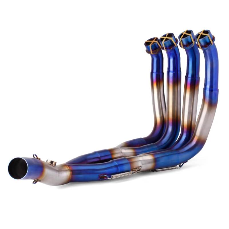 CEWSUIO Kompatibel Mit Yamaha Für R6 2006–2016 Motorrad-Auspuffanlage Für Escape Slip On 51 Mm Vorderrohr Verbindungsrohr Für Connect 51 Mm Schalldämpfer Motorrad Auspuffrohr(Blue) von CEWSUIO