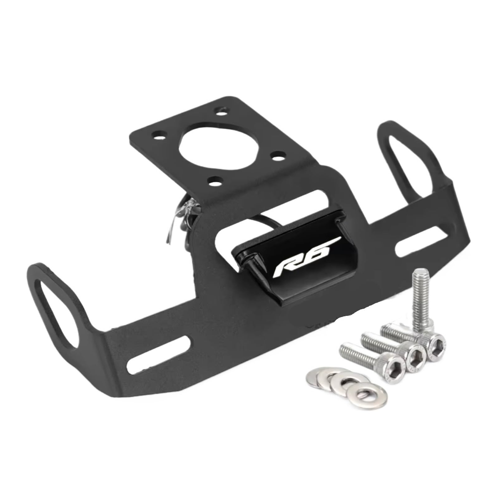CEWSUIO Kompatibel Mit Yamaha Für R6 2006–2022 Für R6 18 2020. Motorrad-Heckrahmenhalterung, Nummernschildhalter, Kotflügel-Eliminator Kennzeichenhalter Motorrad(Black) von CEWSUIO