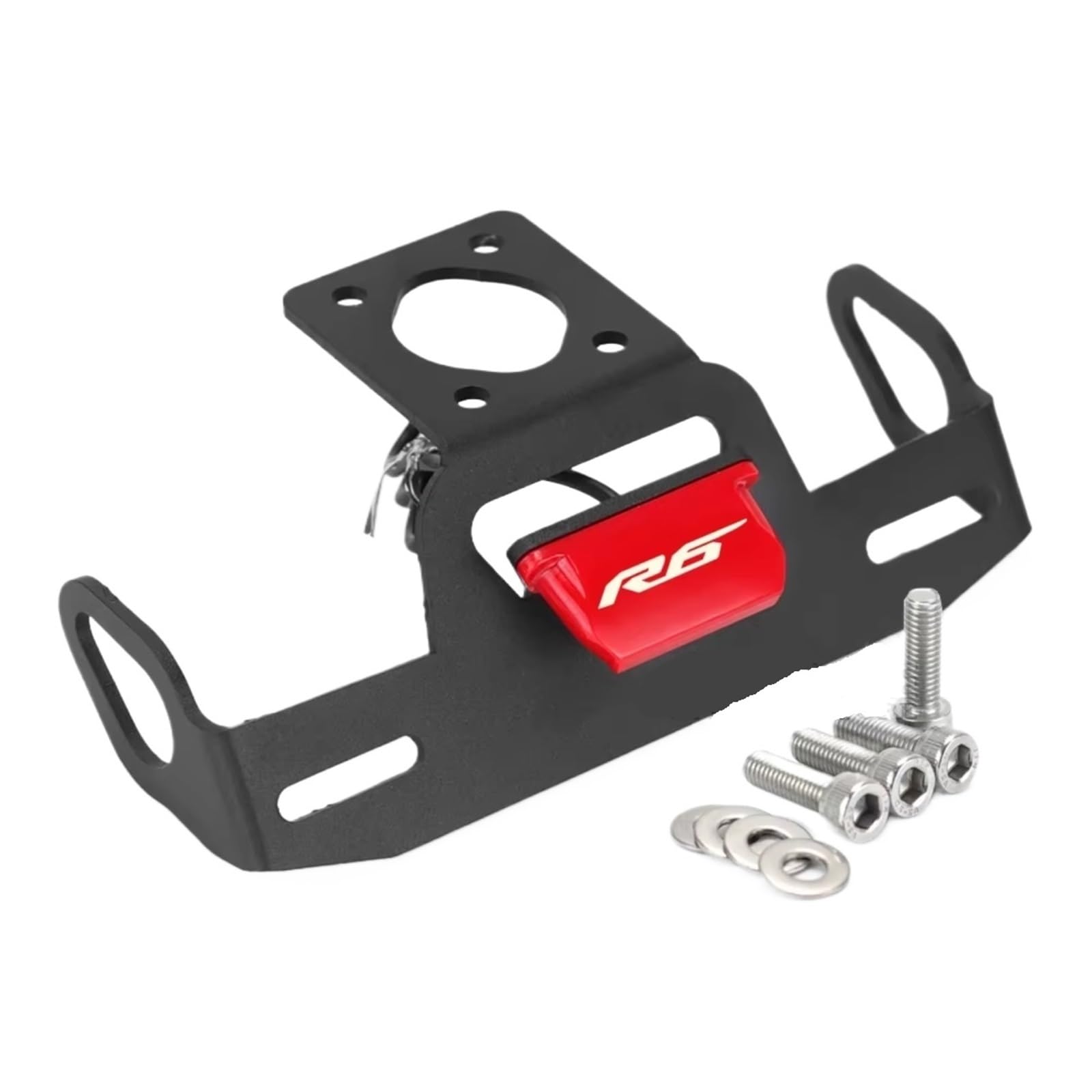 CEWSUIO Kompatibel Mit Yamaha Für R6 2006–2022 Für R6 18 2020. Motorrad-Heckrahmenhalterung, Nummernschildhalter, Kotflügel-Eliminator Kennzeichenhalter Motorrad(Red) von CEWSUIO