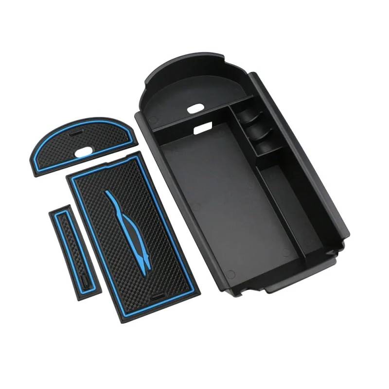 CEWSUIO Mittelkonsole Aufbewahrungsbox Kompatibel Mit C-HR 2016-2022 Auto Armlehne Lagerung Fach Armlehne Box Lagerung Box Innen Zubehör Center Konsole Armlehne Lagerung Box(Blue) von CEWSUIO