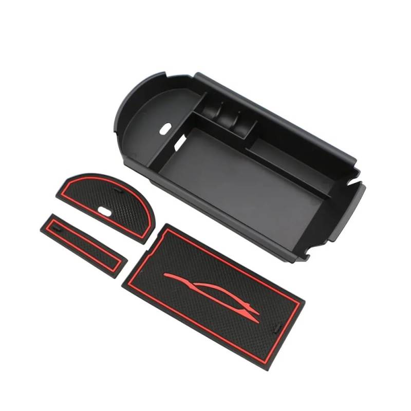 CEWSUIO Mittelkonsole Aufbewahrungsbox Kompatibel Mit C-HR 2016-2022 Auto Armlehne Lagerung Fach Armlehne Box Lagerung Box Innen Zubehör Center Konsole Armlehne Lagerung Box(Red) von CEWSUIO