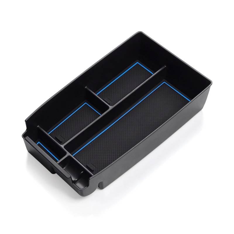 CEWSUIO Mittelkonsole Aufbewahrungsbox Kompatibel Mit Ford Für Escape 2020 2021 Auto Armlehne Box Lagerung Box Auto Innen Zubehör Konsole Lagerung Box Auto Konsole Armlehne Box(Blue) von CEWSUIO