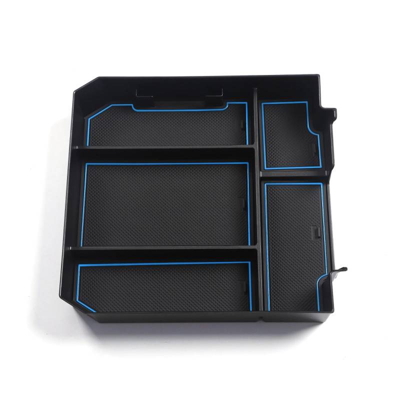 CEWSUIO Mittelkonsole Aufbewahrungsbox Kompatibel Mit Toyota Für Tundra 2022 Auto Konsole Armlehne Box Auto Armlehne Zentrum Lagerung Box Container Center Konsole Armlehne Lagerung Box(Blue) von CEWSUIO